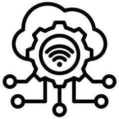 Poster - Iot Integration Outline Icon
