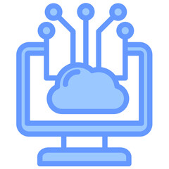 Poster - Edge Computing Lineal Blue Icon