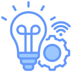 Poster - Smart Machine Lineal Blue Icon