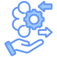 Poster - Self Optimizing System Lineal Blue Icon