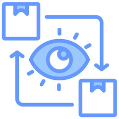 Poster - Supply Chain Visibility Lineal Blue Icon