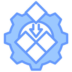 Poster - Modular System Lineal Blue Icon