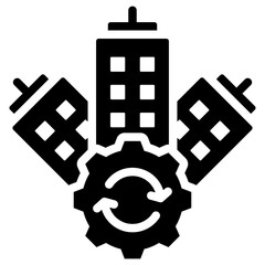 Poster - Smart Factory Solid Black Icon