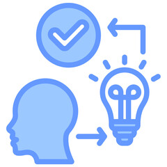 Aufkleber - Demand Forecasting Lineal Blue Icon