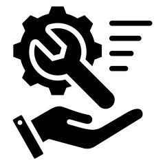 Poster - Predictive Maintenance Solid Black Icon