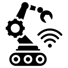 Poster - Industry 40 Solid Black Icon
