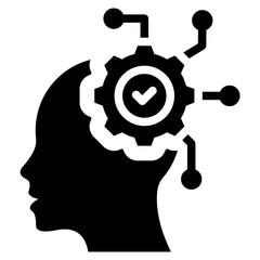Poster - Machine Learning Solid Black Icon