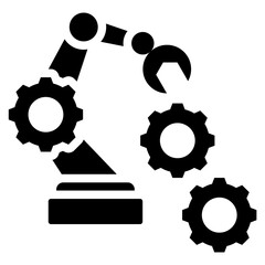 Poster - Robotics Integration Solid Black Icon