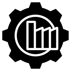 Poster - Manufacturing Execution System Solid Black Icon