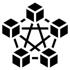 Poster - Blockchain Technology Solid Black Icon