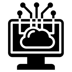 Poster - Edge Computing Solid Black Icon