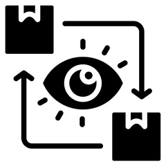 Poster - Supply Chain Visibility Solid Black Icon
