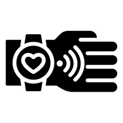 Poster - Smart Wearable Solid Black Icon