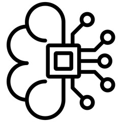 Poster - Artificial Intelligence Outline Icon