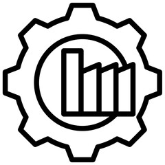 Poster - Manufacturing Execution System Outline Icon