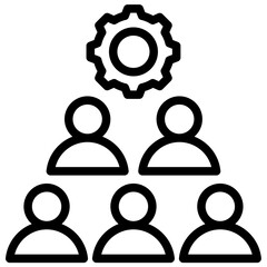 Poster - Workforce Management Outline Icon
