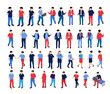 © AlexZel - Isometric people set performing various activities