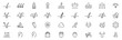 © Саша Мельник - Hair Care and Shampoo - vector thin line editable icons. Different icons for hair health products.
