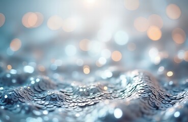Aufkleber - Silver sequins fabric background with shimmering light. Textured material with glittery, glamorous look. Abstract design perfect for decoration fashion. No people present. Studio shot emphasizing