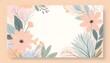 © Overly - Pastel Floral Border: A Delicate and Serene Watercolor Design