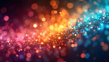 Poster - Colorful lights create dynamic visual music. Abstract design shows blend of vibrant colors. Generative AI artwork evokes symphony of lights. Artistic composition makes innovative visual music