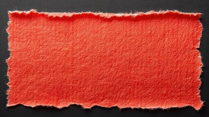 Poster - Bold red ripped paper strips with torn edges create a striking contrast against a sleek black background.