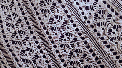 closeup of machine crochet pattern