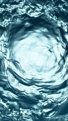 Aufkleber - Super Slow Motion of Water Waves in Detail. Filmed on High Speed Cinema Camera, 1000 fps. Texture of Water Tunnel, Shot from Above. Vertical Aspect Ratio.