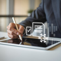 Poster - Streamline Business Processes: Digital Checklists for Certification & Quality Assurance. Performance Audits, System Control, Efficiency, Standards Compliance.  