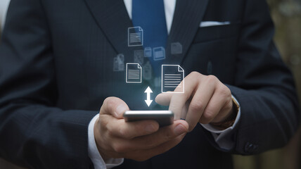 Poster - Seamless Data Transfer: Mobile Cloud Solutions for Business. Secure File Sharing, Optimized Workflow, and Effortless Backups. Boost Productivity with Instant   