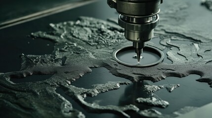 Poster - A CNC plasma cutting machine creating precise patterns on a steel sheet.
