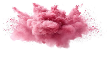 Pink Powder Explosion:  A vibrant explosion of pink powder creates a cloud of color against a clean background, capturing the dynamic energy of a burst.