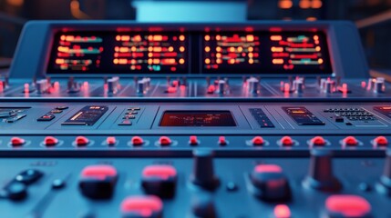 Poster - A futuristic SCADA system interface designed for power plant automation.