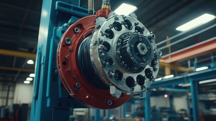 Poster - A high-torque servo motor mounted on an industrial robotic arm.