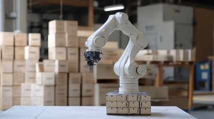 Poster - A servo motor precisely controlling the position of a compact robotic arm.