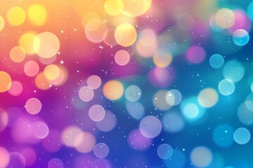 Poster - Blurred colorful bokeh lights creating a festive and vibrant background, ideal for celebrations, holidays, or any project needing a touch of magic and sparkle