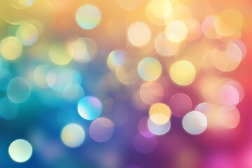 Poster - Blurred colorful bokeh lights creating a vibrant and festive background, ideal for celebrations, holidays, or any design project needing a touch of magic
