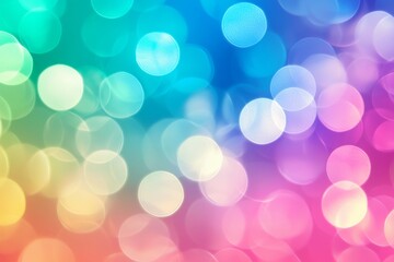 Poster - Colorful bokeh lights creating a vibrant and festive background, perfect for celebrations, holidays, or any project that needs a touch of magic and sparkle
