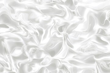 Fototapete - White abstract background resembling milk, cream, or silk, featuring smooth, flowing shapes and swirling patterns, creating a soft and elegant visual texture