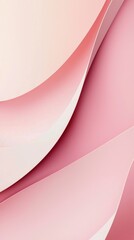 Poster - Soft pink paper curves intertwine, forming a delicate and elegant background, ideal for various design projects seeking a touch of sophistication and modern aesthetics
