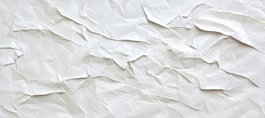 Poster - Crumpled paper texture provides a high-resolution background with wrinkles and folds, creating an abstract pattern suitable for various design purposes