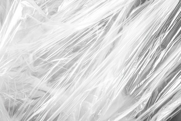 Poster - Plastic wrap background texture featuring abstract folds and shapes, with light and shadows creating a visually captivating design. The glossy, transparent surface enhances the overall aesthetic