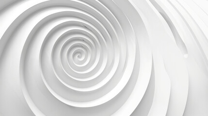 Poster - mesmerizing spiral pattern in white, creating sense of depth and movement. smooth curves and layers 