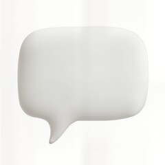 Aufkleber - Blank speech bubble isolated on white background. Empty communication template. Modern design for various uses. Versatile graphic element. Ideal for digital print. Suitable for social media, online