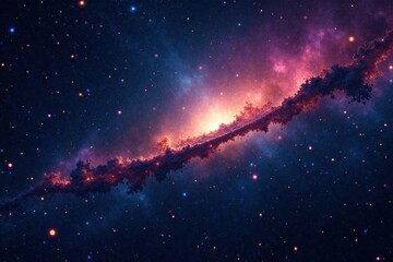 dark cosmos with twinkling stars on inky blackness, darkness, space, night sky