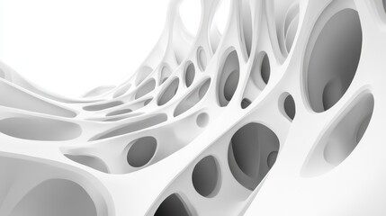 Abstract White Architectural Structure Design