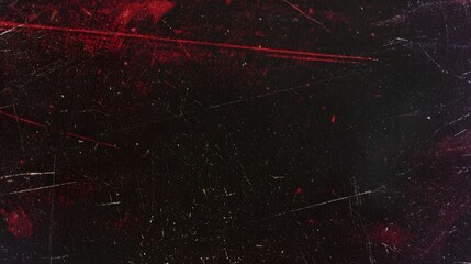 Aufkleber - A nostalgic retro aesthetic featuring grunge textures defocused bokeh and glowing red optical flares with scratches and dust for a timeless photography effect