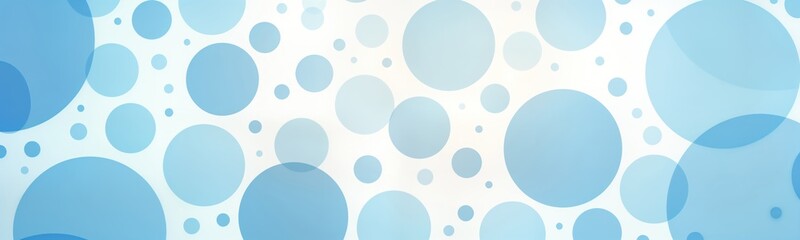 Poster - Abstract graphic design with soft blue circles of various sizes on white background. Pattern for web background poster design. Modern design style. Suitable for abstract concepts. Blue tones create