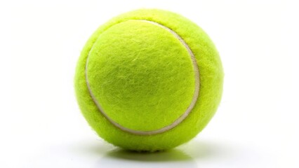 Wall Mural - Tennis Ball on White Background