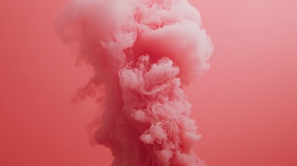 Poster - a beautiful wisp of smoke in soft white, drifting calmly against a muted gradient background.